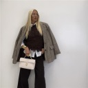 gilet corto con frange sul fondo fashion